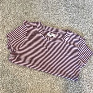 Madewell Striped Lavender Supima Tee size S
